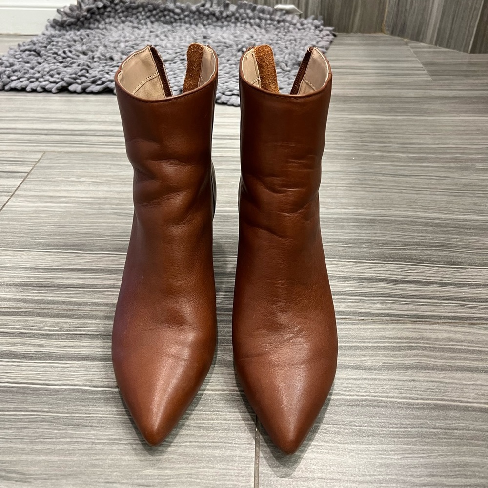 Steve Madden cognac booties.  Size 7.5